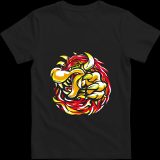 Createyou Mario - Bowser - Férfi - Fekete - 2XL