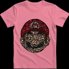 Createyou Mario - Férfi - Pink - 2XL férfi póló