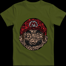 Createyou Mario - Férfi - Sötétzöld - L