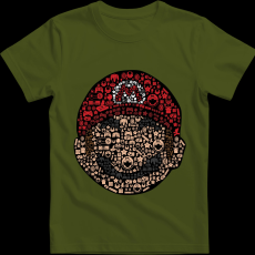 Createyou Mario - Férfi - Sötétzöld - XL