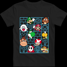 Createyou Mario figurák - Férfi - Fekete - M férfi póló