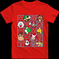 Createyou Mario figurák - Férfi - Piros - L