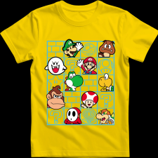 Createyou Mario figurák - Férfi - Sárga - M férfi póló