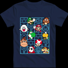 Createyou Mario figurák - Férfi - Sötétkék - XL férfi póló