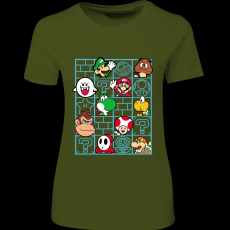 Createyou Mario figurák - Női - Sötétzöld - M