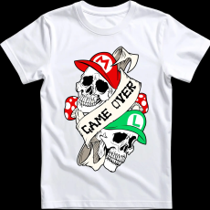 Createyou Mario Game Over - Férfi - Fehér - 2XL
