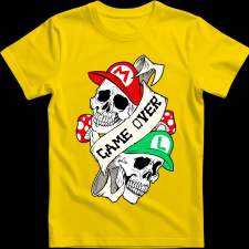 Createyou Mario Game Over - Férfi - Sárga - 2XL férfi póló
