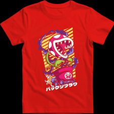 Createyou Mario Land húsevő növény - Férfi - Piros - M férfi póló