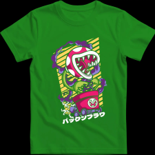 Createyou Mario Land húsevő növény - Férfi - Zöld - 2XL férfi póló