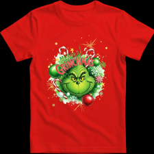 Createyou Merry Grinchmas - Férfi - Piros - 3XL férfi póló