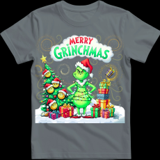 Createyou Merry Grinchmas - Férfi - Szürke - L