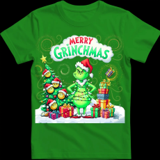 Createyou Merry Grinchmas - Gyermek - Zöld - L