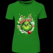 Createyou Merry Grinchmas - Női - Zöld - XL női póló