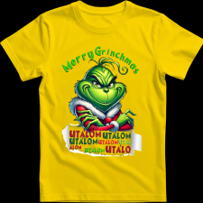 Createyou Merry Grinchmas, utálom - Férfi - Sárga - 3XL férfi póló