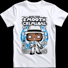 Createyou Michael Jackson Smooth Criminal - Gyermek - Fehér - XS gyerek póló