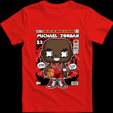 Createyou Michael Jordan - Gyermek - Piros - XL gyerek póló