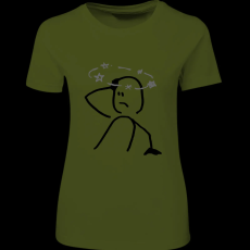 Createyou Miért is látok csillagokat - Női , Sötétzöld , 2XL