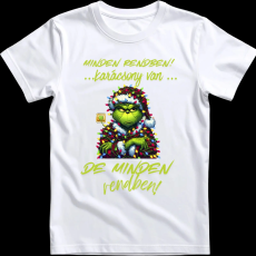 Createyou Minden rendben Grinch - Férfi - Fehér - XL