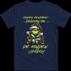 Createyou Minden rendben Grinch - Férfi - Sötétkék - 3XL