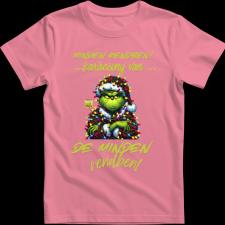 Createyou Minden rendben Grinch - Gyermek - Pink - XS gyerek póló