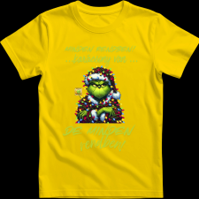 Createyou Minden rendben Grinch - Gyermek - Sárga - L gyerek póló