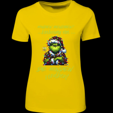 Createyou Minden rendben Grinch - Női - Sárga - 2XL