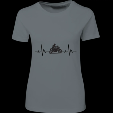 Createyou Motoros ekg - Női , Szürke , 2XL női póló