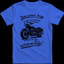 Createyou Motoros testvér vagy - Férfi - Királykék - S férfi póló