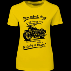 Createyou Motoros testvér vagy - Női - Sárga - 2XL