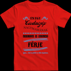 Createyou Nagymamára büszke férj - Férfi - Piros - 2XL