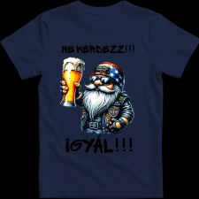 Createyou Ne kérdezz, igyál - Férfi - Sötétkék - 3XL férfi póló