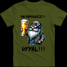 Createyou Ne kérdezz, igyál - Férfi - Sötétzöld - 2XL