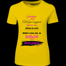 Createyou Nélkülük nem lehet élni - Női - Sárga - 2XL női póló