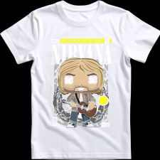 Createyou Nirvana Kurt Cobain - Férfi - Fehér - L férfi póló