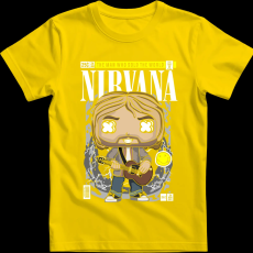 Createyou Nirvana Kurt Cobain - Férfi - Sárga - S