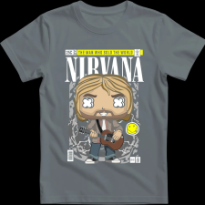 Createyou Nirvana Kurt Cobain - Férfi - Szürke - M férfi póló