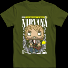 Createyou Nirvana Kurt Cobain - Gyermek - Sötétzöld - S