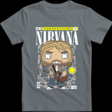 Createyou Nirvana Kurt Cobain - Gyermek - Szürke - XS gyerek póló