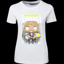 Createyou Nirvana Kurt Cobain - Női - Fehér - S női póló