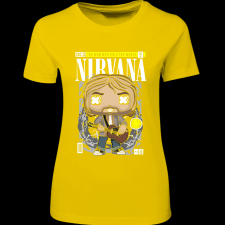 Createyou Nirvana Kurt Cobain - Női - Sárga - M női póló