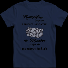 Createyou Nyugdíjas vagyok...kikapcsolódásé - Férfi , Sötétkék , M férfi póló