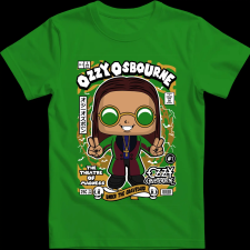 Createyou Ozzy Osbourne - Gyermek - Zöld - L gyerek póló