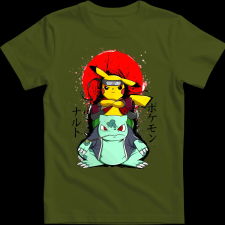 Createyou Pikachu 2 - Gyermek - Sötétzöld - XS gyerek póló