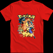 Createyou POKEMON - Férfi - Piros - XL férfi póló