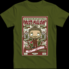 Createyou Post Malone - Férfi - Sötétzöld - S férfi póló