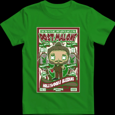 Createyou Post Malone - Férfi - Zöld - XL férfi póló