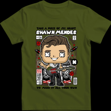 Createyou Shawn Mendes - Férfi - Sötétzöld - 3XL