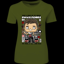 Createyou Shawn Mendes - Női - Sötétzöld - 2XL női póló