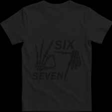 Createyou Six-Seven csontkéz - Férfi - Fekete - XL férfi póló