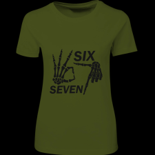 Createyou Six-Seven csontkéz - Női - Sötétzöld - S női póló